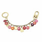 LOUIS VUITTON Bag Charm Key Ring Multicolor Gold Logo 7-12-445