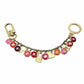 LOUIS VUITTON Bag Charm Key Ring Multicolor Gold Logo 7-12-445