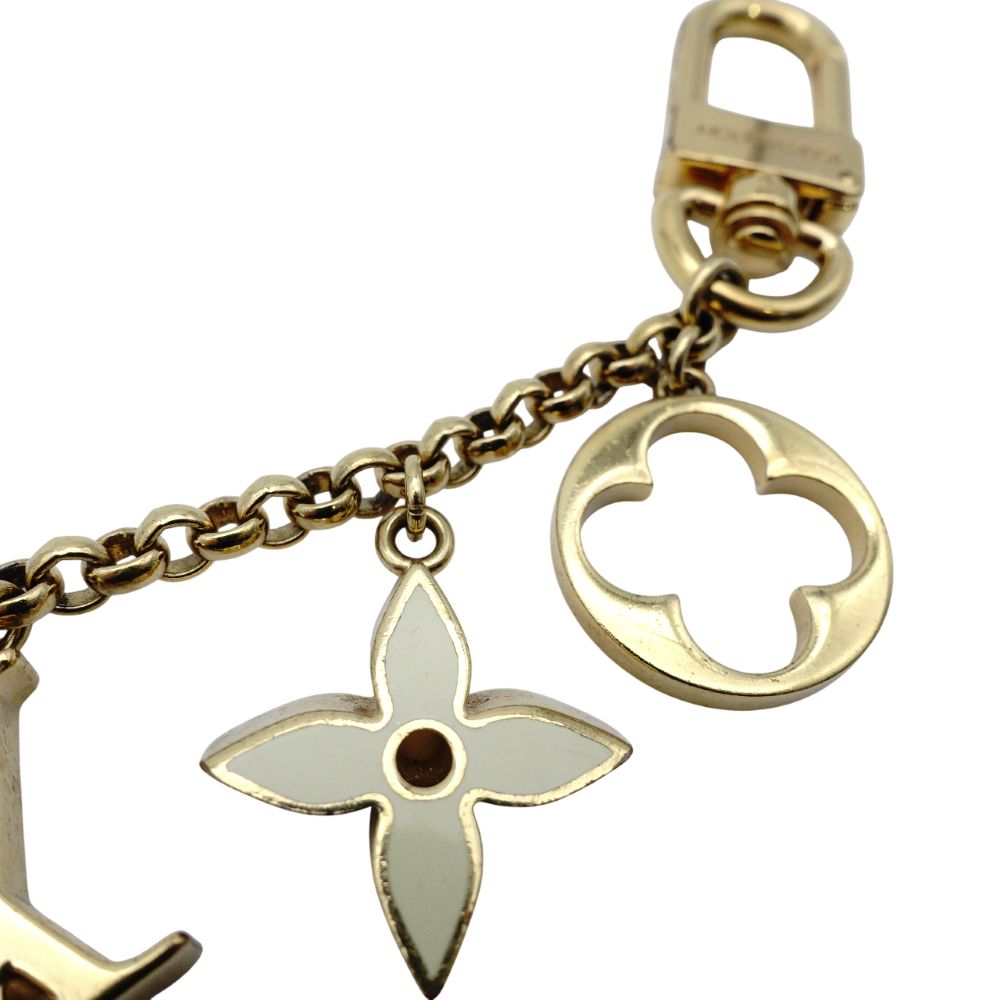 LOUIS VUITTON Bag Charm Key Ring M65111 Logo Gold LV 7-11-481