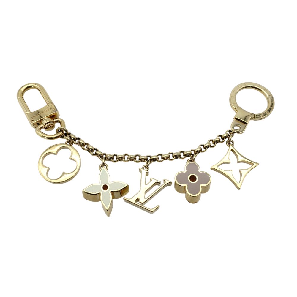 LOUIS VUITTON Bag Charm Key Ring M65111 Logo Gold LV 7-11-481