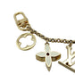 LOUIS VUITTON Bag Charm Key Ring M65111 Logo Gold LV 7-11-481