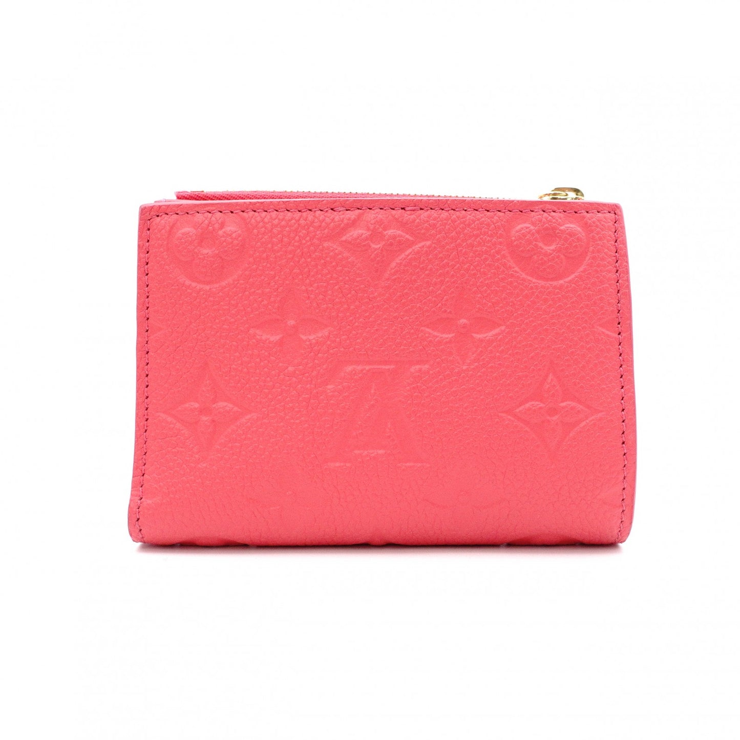 LOUIS VUITTON Lisa Monogram Empreinte Bifold Wallet, Leather, Pink with Gold Hardware