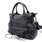 BALENCIAGA Classic Velo Handbag, 2-Way, Leather, Gray, Women's