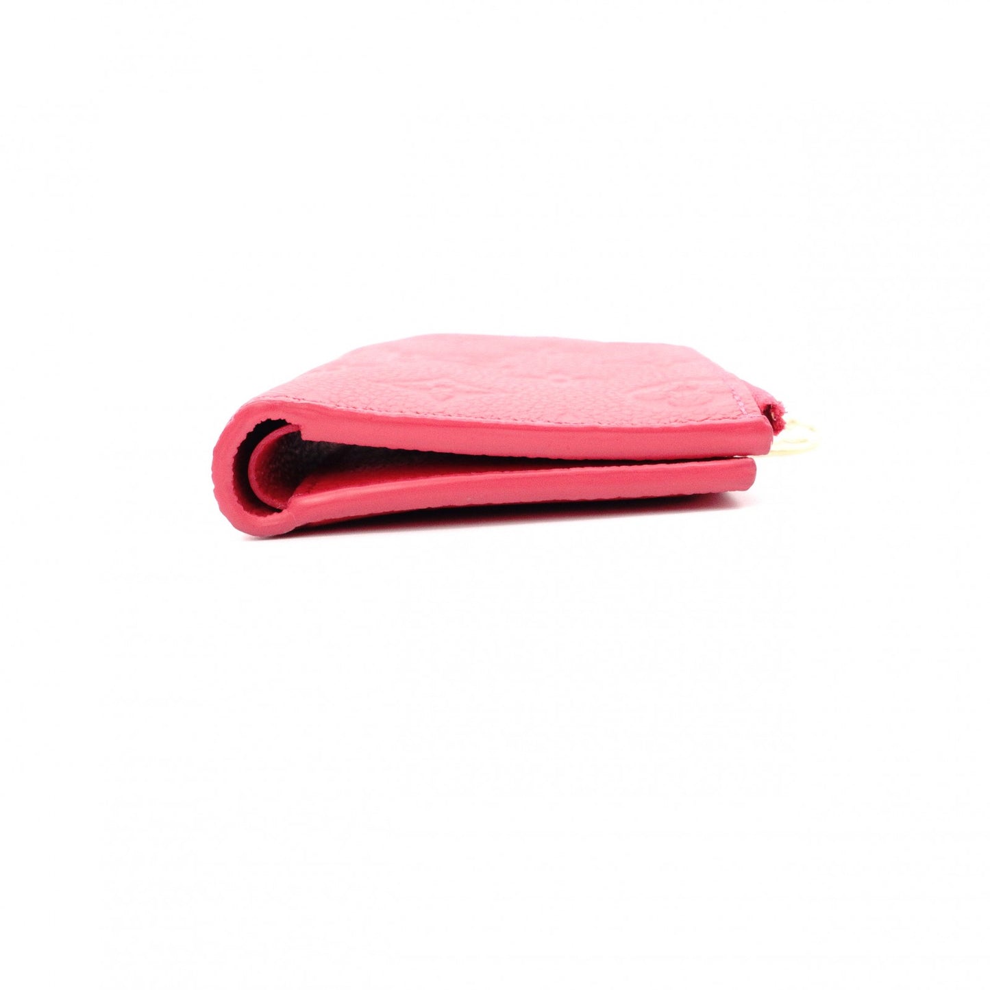 LOUIS VUITTON Lisa Monogram Empreinte Bifold Wallet, Leather, Pink with Gold Hardware