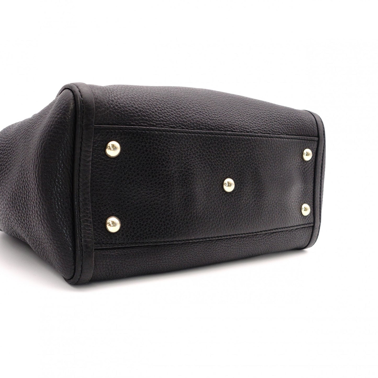 GUCCI Soho Shoulder Bag, Leather, Black, 2-Way