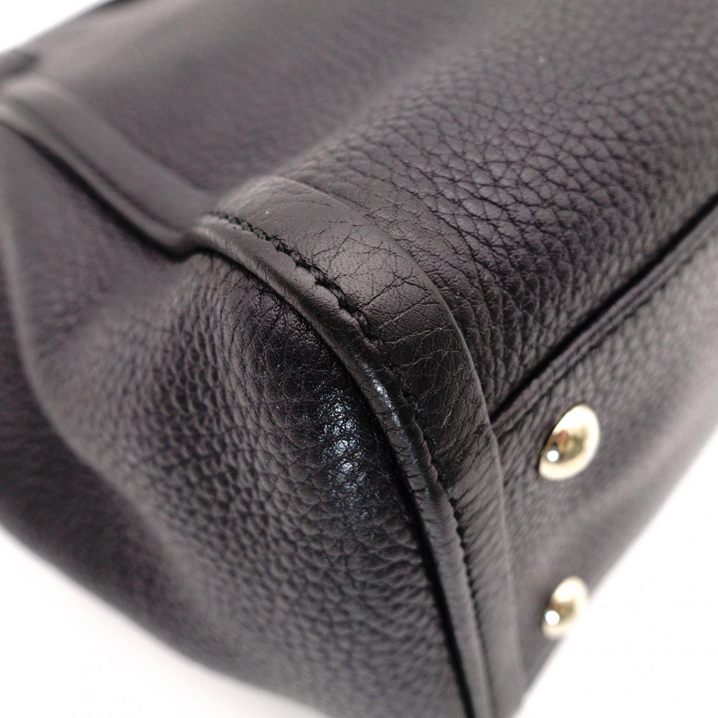 GUCCI Soho Shoulder Bag, Leather, Black, 2-Way