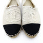 CHANEL Espadrille Slip-On Canvas Beige × Black EU 37 Women's Approx. 23.5~9.4" 7-10-836