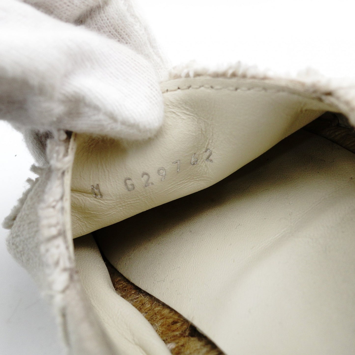 CHANEL Espadrille Slip-On Canvas Beige × Black EU 37 Women's Approx. 23.5~9.4" 7-10-836
