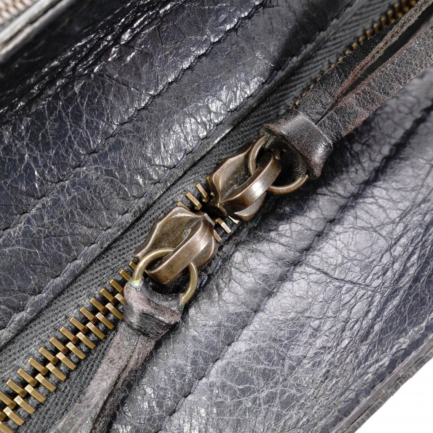 BALENCIAGA Classic Velo Handbag, 2-Way, Leather, Gray, Women's