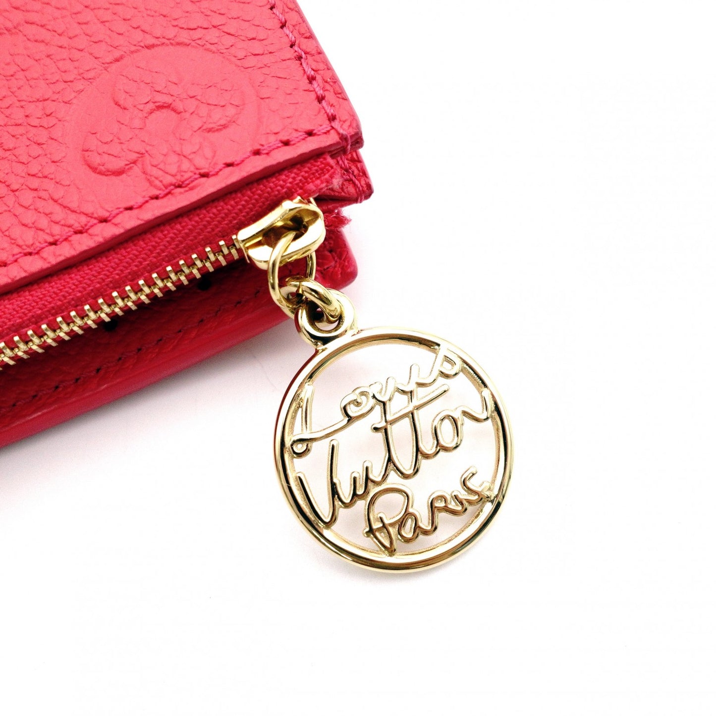LOUIS VUITTON Lisa Monogram Empreinte Bifold Wallet, Leather, Pink with Gold Hardware