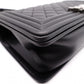 CHANEL Lambskin Boy Chanel 25 Shoulder Bag, Leather, Black, Gunmetal Hardware