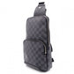 LOUIS VUITTON Avenue Sling Bag, PVC / Leather, Gray, Men's, Damier Graphite