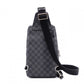 LOUIS VUITTON Avenue Sling Bag, PVC / Leather, Gray, Men's, Damier Graphite