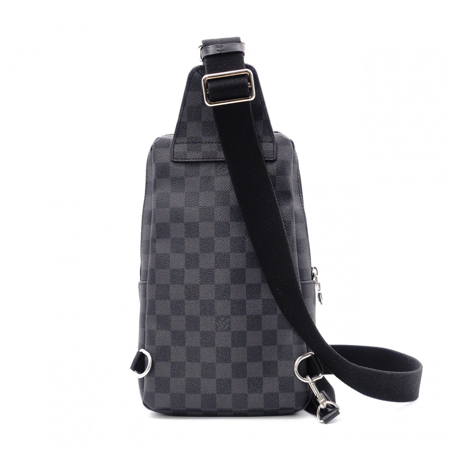 LOUIS VUITTON Avenue Sling Bag, PVC / Leather, Gray, Men's, Damier Graphite