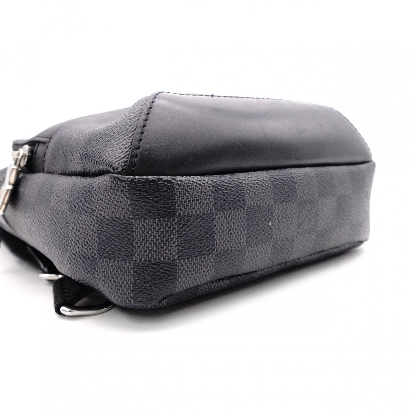 LOUIS VUITTON Avenue Sling Bag, PVC / Leather, Gray, Men's, Damier Graphite