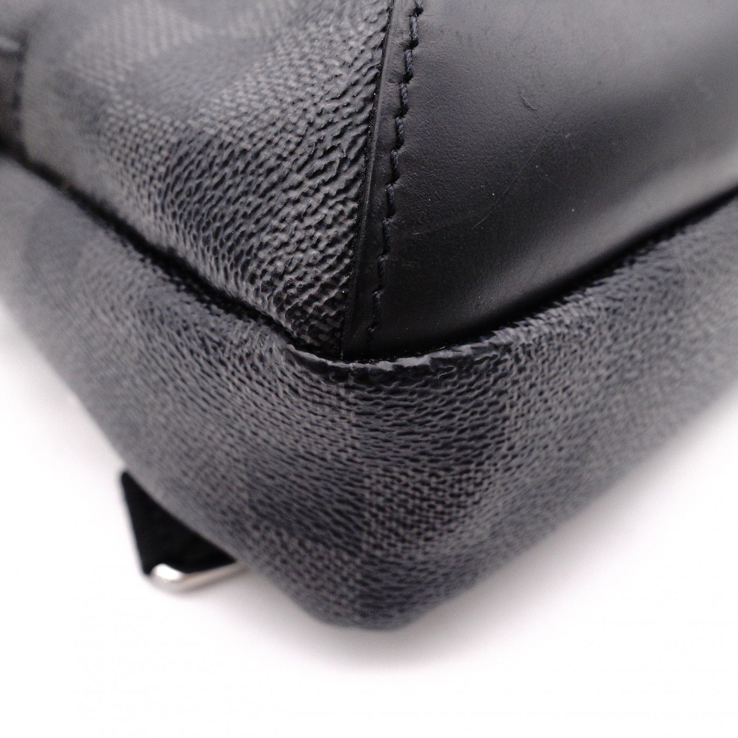 LOUIS VUITTON Avenue Sling Bag, PVC / Leather, Gray, Men's, Damier Graphite