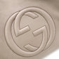 GUCCI Soho Shoulder Bag, Leather, Greige