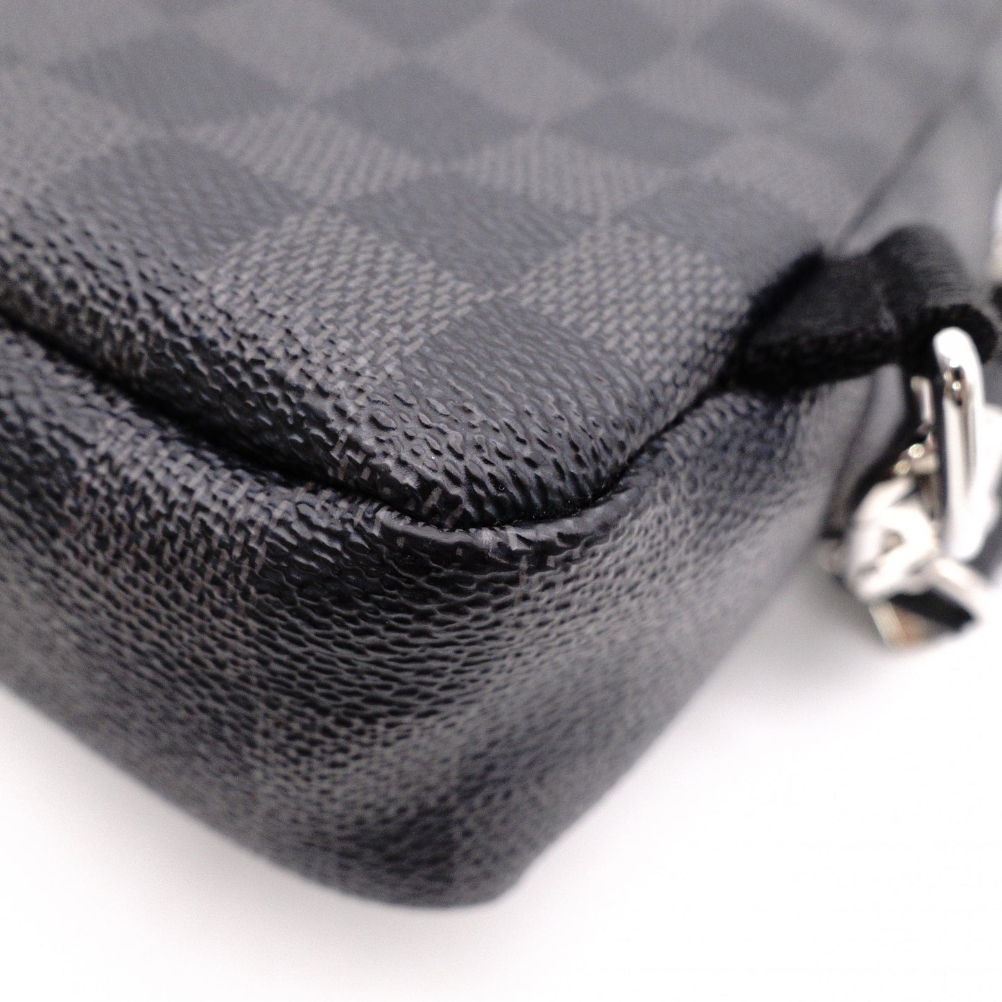 LOUIS VUITTON Avenue Sling Bag, PVC / Leather, Gray, Men's, Damier Graphite