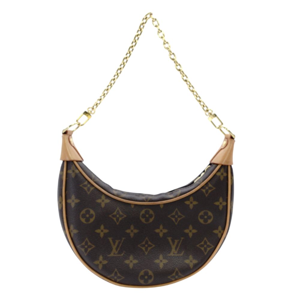 LOUIS VUITTON Monogram Canvas Loop Shoulder Bag M81098 Brown PVC Crossbody 7-12-169