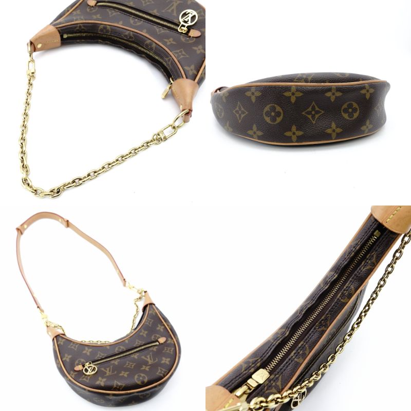 LOUIS VUITTON Monogram Canvas Loop Shoulder Bag M81098 Brown PVC Crossbody 7-12-169
