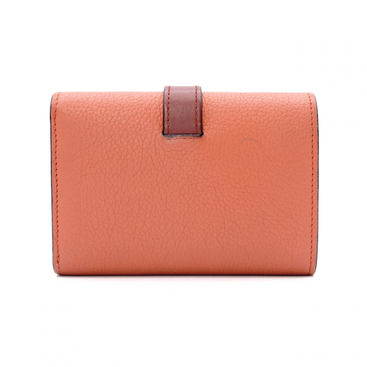 LOEWE Small Vertical Wallet, Tri-fold Wallet, Leather, Orange