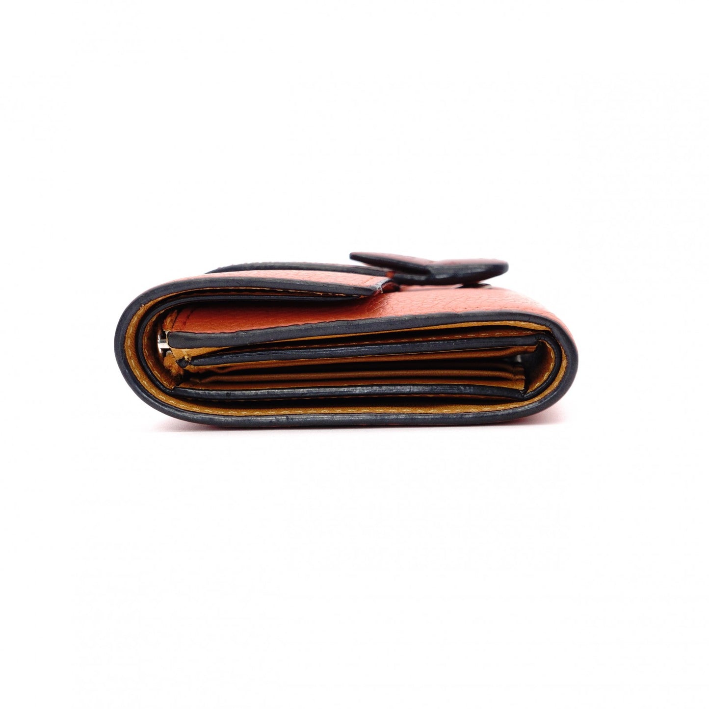 LOEWE Small Vertical Wallet, Tri-fold Wallet, Leather, Orange