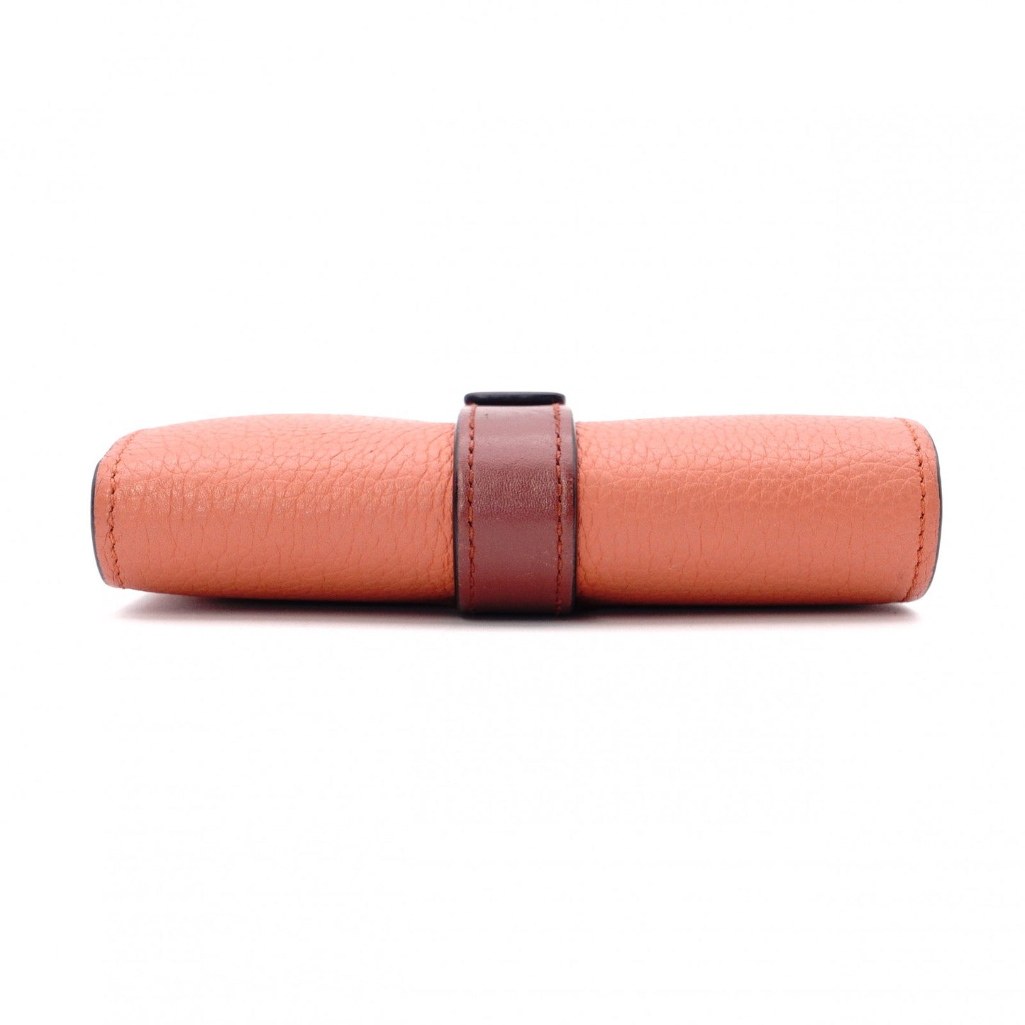LOEWE Small Vertical Wallet, Tri-fold Wallet, Leather, Orange