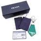 PRADA Saffiano Leather Key Ring Green Key Charm Green Silver Hardware 7-12-090