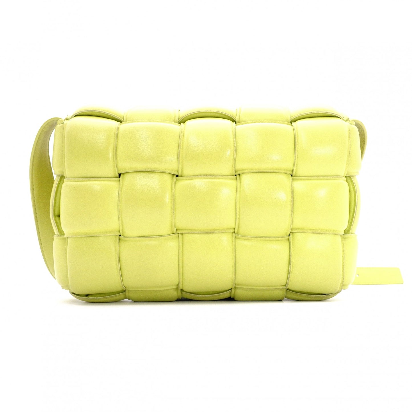 BOTTEGAVENETA Padet Cassette Shoulder Bag, Leather, Yellow