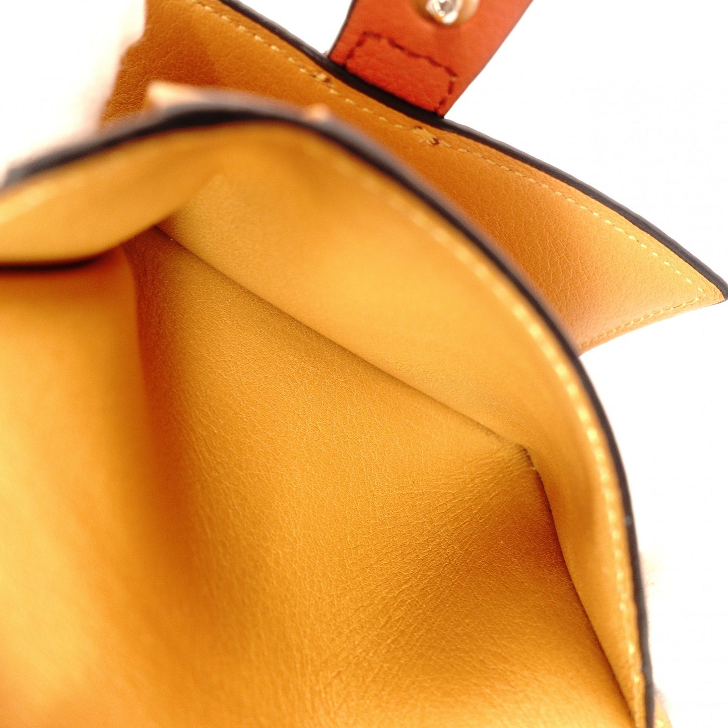 LOEWE Small Vertical Wallet, Tri-fold Wallet, Leather, Orange