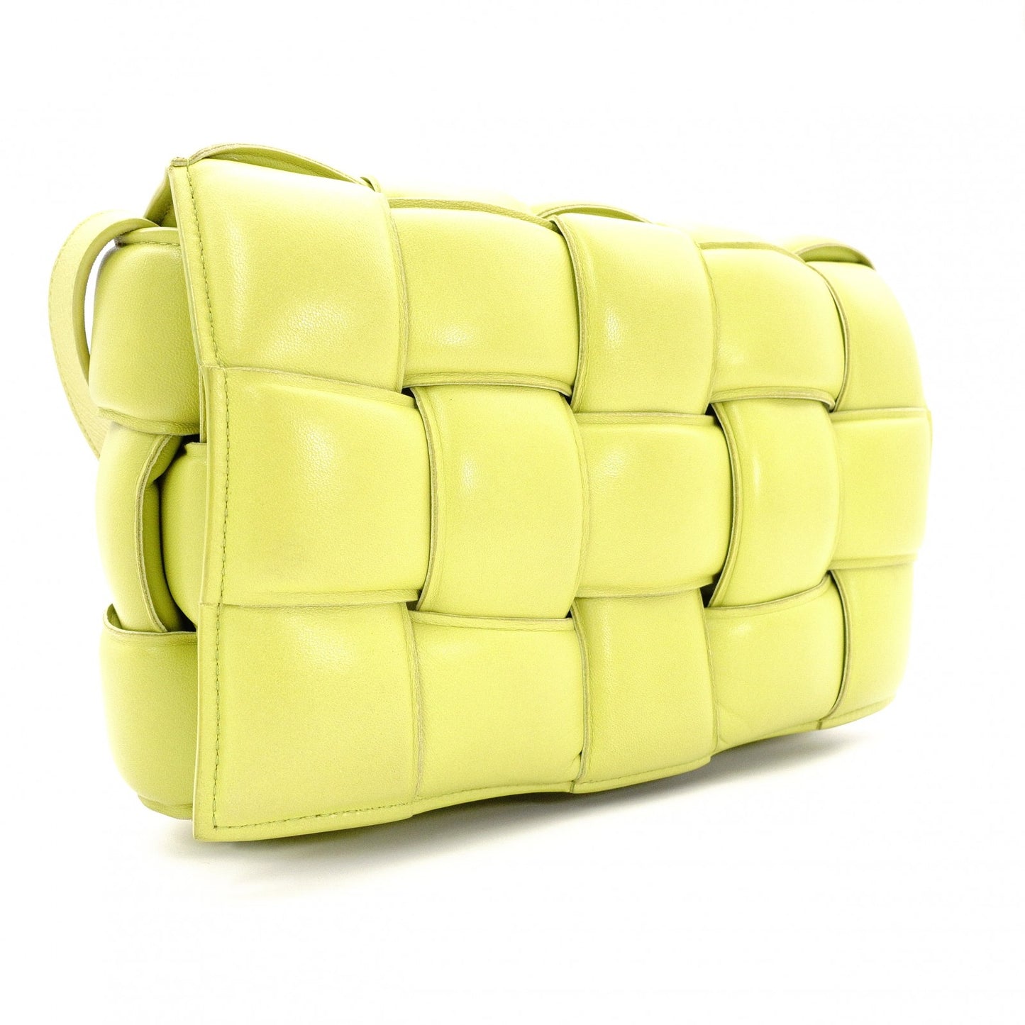 BOTTEGAVENETA Padet Cassette Shoulder Bag, Leather, Yellow