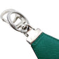 PRADA Saffiano Leather Key Ring Green Key Charm Green Silver Hardware 7-12-090