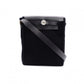 HERMES Shoulder Bag, Navy and Black, Crossbody, Canvas and Leather, □H Engraving