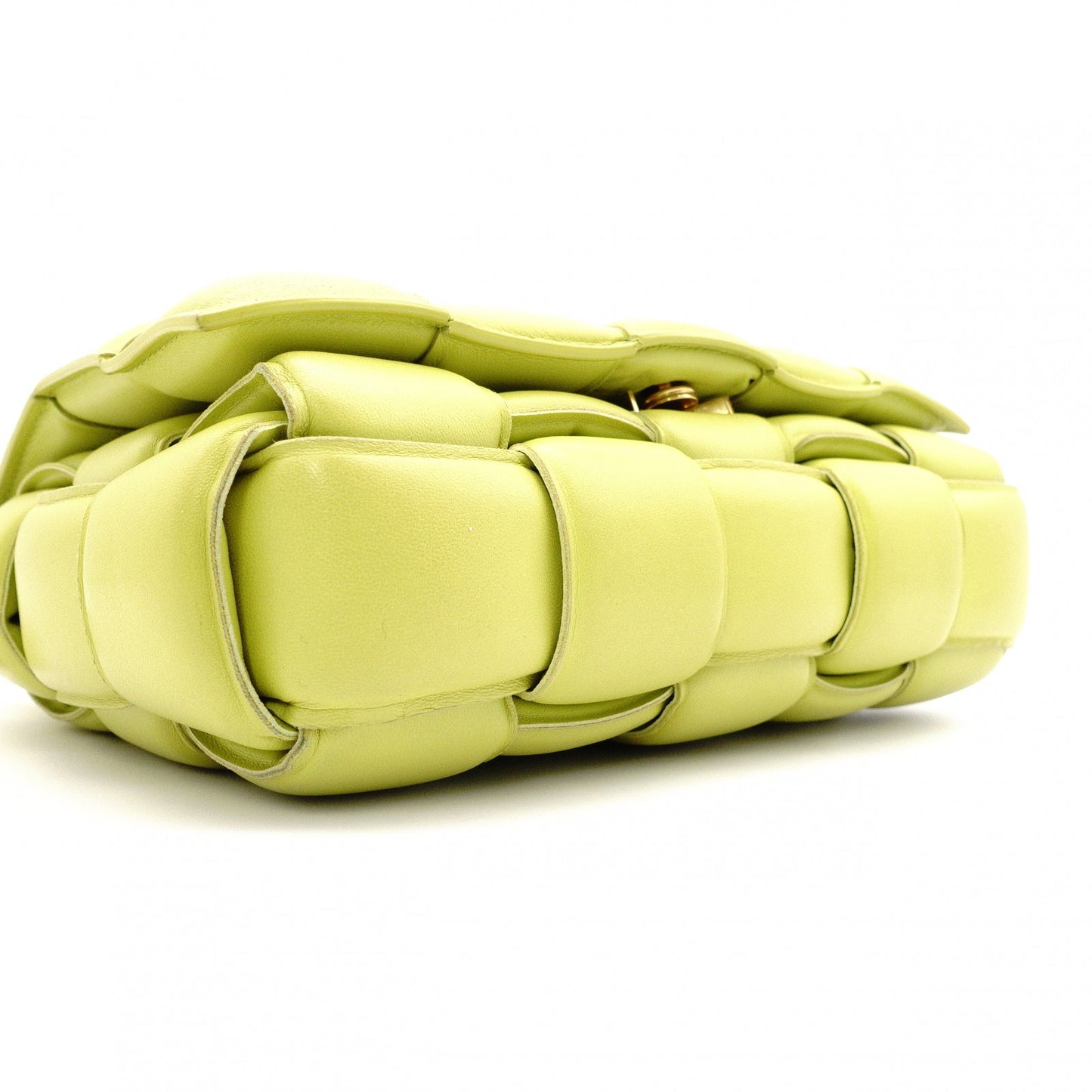 BOTTEGAVENETA Padet Cassette Shoulder Bag, Leather, Yellow