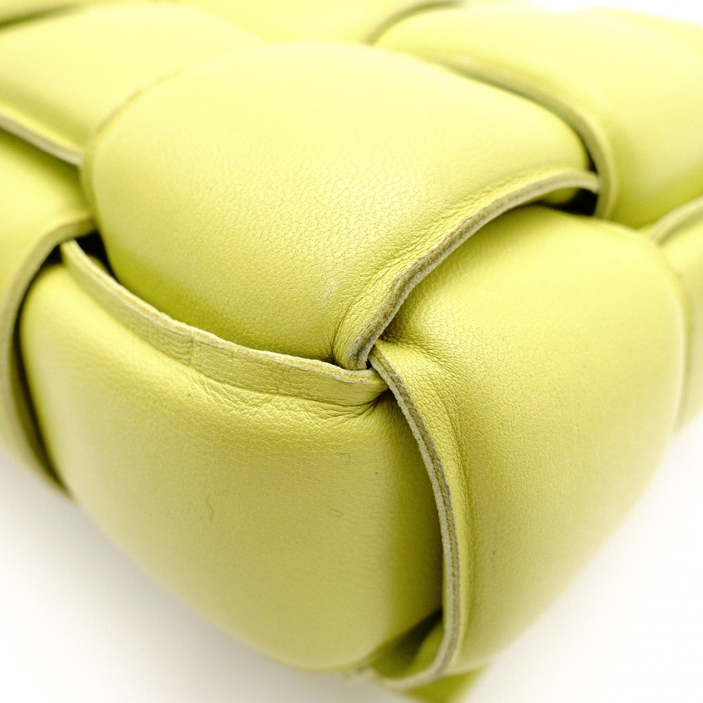 BOTTEGAVENETA Padet Cassette Shoulder Bag, Leather, Yellow