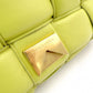 BOTTEGAVENETA Padet Cassette Shoulder Bag, Leather, Yellow