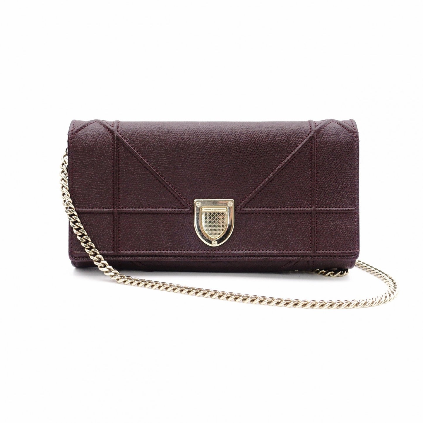 Christian Dior Diorama Chain Wallet Shoulder Bag, Leather, Brown