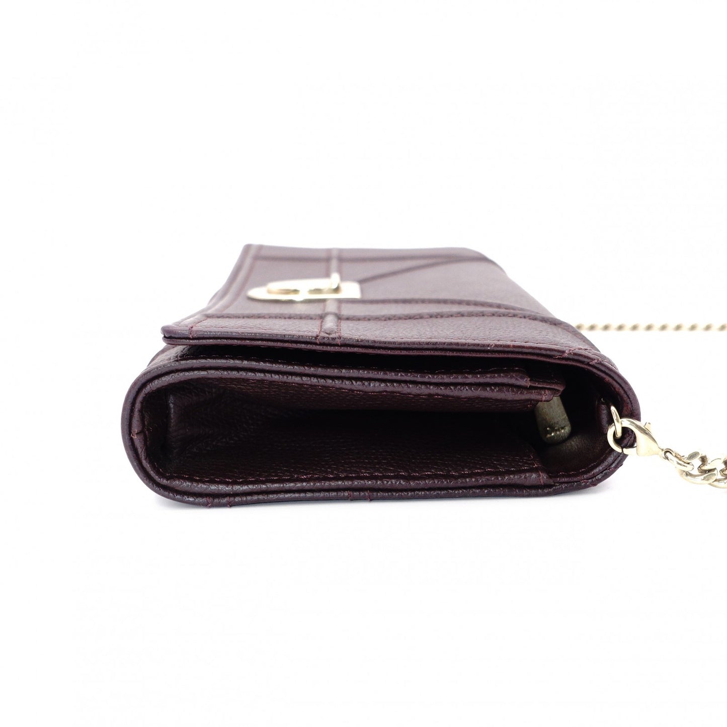 Christian Dior Diorama Chain Wallet Shoulder Bag, Leather, Brown