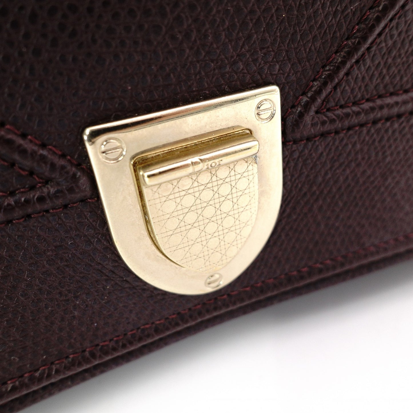 Christian Dior Diorama Chain Wallet Shoulder Bag, Leather, Brown