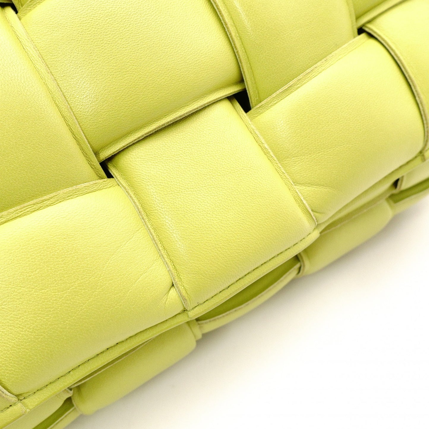 BOTTEGAVENETA Padet Cassette Shoulder Bag, Leather, Yellow