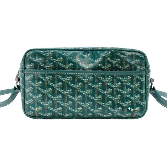 GOYARD Cupvert Shoulder Bag PVC Leather Green Crossbody 7-12-847