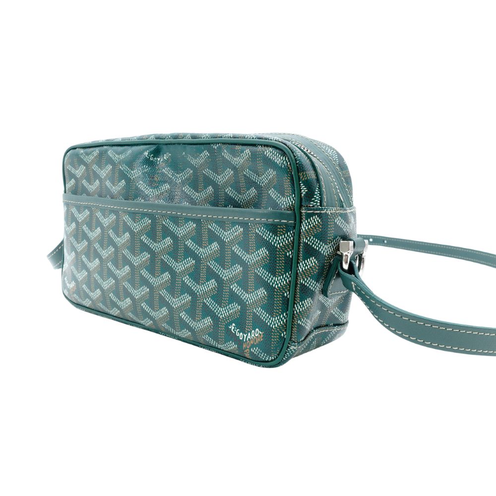 GOYARD Cupvert Shoulder Bag PVC Leather Green Crossbody 7-12-847
