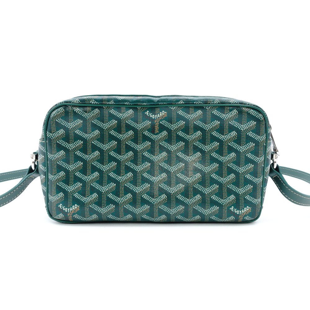 GOYARD Cupvert Shoulder Bag PVC Leather Green Crossbody 7-12-847