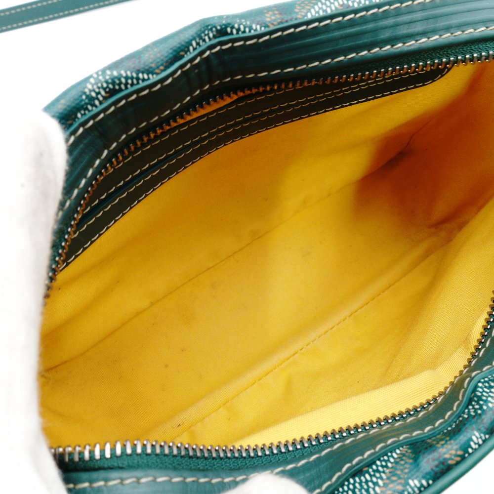 GOYARD Cupvert Shoulder Bag PVC Leather Green Crossbody 7-12-847