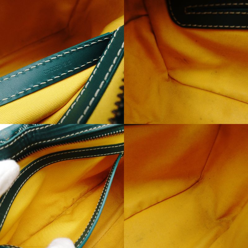 GOYARD Cupvert Shoulder Bag PVC Leather Green Crossbody 7-12-847