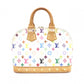 LOUIS VUITTON Alma Monogram Multicolor Handbag with Studs, Leather/PVC, White, Women's