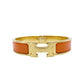 Hermès Click H Bangle Click Clack Orange × Gold Bracelet H Logo 7-12-543