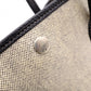 HERMES Garden Party Tote Bag, Canvas and Leather, Beige, with “F” Engraving