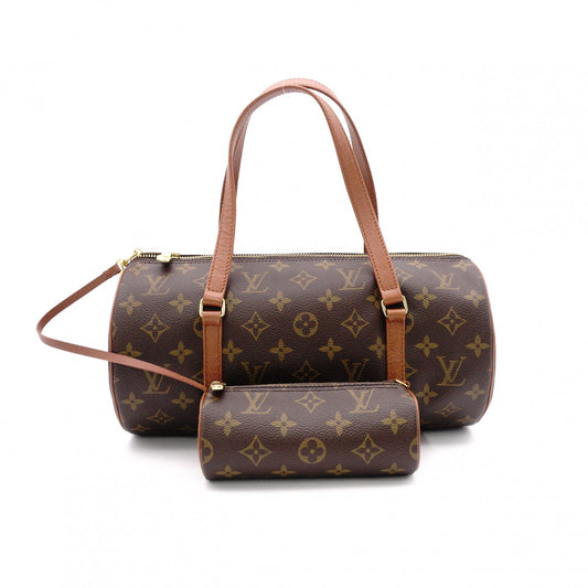LOUIS VUITTON Papillon 30 Monogram Canvas Shoulder Bag, PVC/Leather, Brown, Vintage