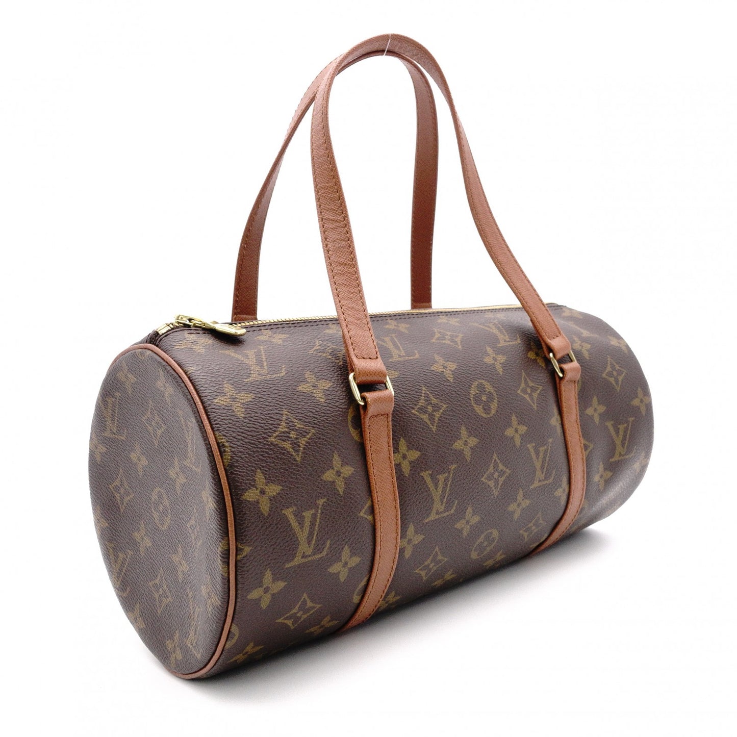 LOUIS VUITTON Papillon 30 Monogram Canvas Shoulder Bag, PVC/Leather, Brown, Vintage